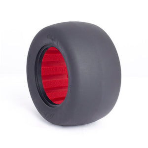 AKA 1/10 Slicks, Clay Tires with Red Inserts (2): Stadium Truck