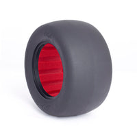 AKA 1/10 Slicks, Clay Tires with Red Inserts (2): Stadium Truck