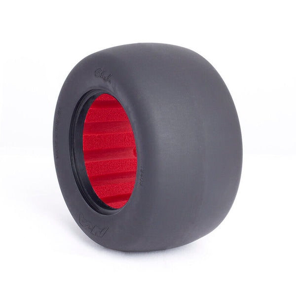AKA 1/10 Slicks, Clay Tires with Red Inserts (2): Stadium Truck
