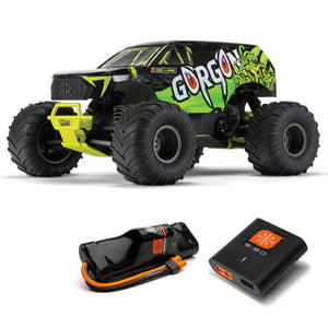 Arrma 1/10 GORGON 4X2 MEGA 550 Brushed Monster Truck RTR with Battery & Charger, Yellow