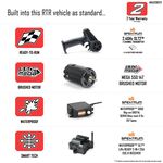 ARA3230ST2 1/10 GORGON 4X2 MEGA 550 Brushed Monster Truck RTR with Battery & Charger, Red