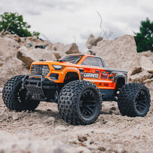 ARA4102SV4T1 1/10 GRANITE 4X2 BOOST MEGA 550 Brushed Monster Truck RTR with Battery & Charger, Orange