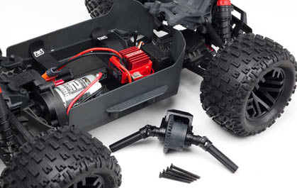 Arrma 1/10 4x4 Mega 550 Brushed Monster Truck RTR, Red