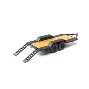 Axial SCX24 Flat Bed Vehicle Trailer with LED Taillights:1/24th