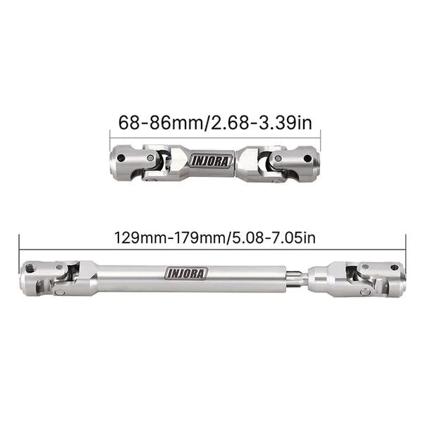INJORA Stainless Steel Heavy-Duty Drive Shaft For 1/10 RC Crawler 68MM+129MM