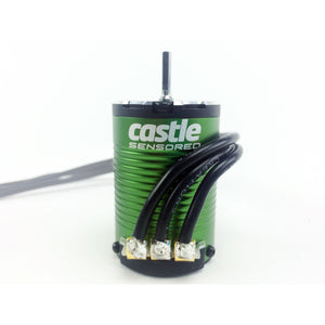 Castle 1/10 4-Pole Sensored Brushless Motor, 1410-3800Kv: 4mm Bullet