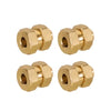 Injora 4PCS Brass Wheel Hex Hub +5mm Extenders for Axial SCX24 AX24