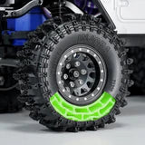 Injora  1.3" 70*26mm Cling On Tires & Inserts Combo (4) - Green (Soft)