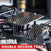 INJORA Universal LCG Chassis Kit for 1/18 TRX4M Upgrade (Carbon Fiber) w/Double Decker Tray