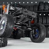 INJORA +5mm Diamond Portal Axles for 1/18 TRX4M Black Front & Rear w/ Brass Steering Knuckles