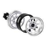 Injora 1.3" Stamped Steel -4.05mm Offset Wheels for Micro Crawlers (W1312) Silver