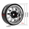 Injora 1.3" Stamped Steel -4.05mm Offset Wheels for Micro Crawlers (W1312) Silver