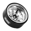 Injora 1.3" Stamped Steel -4.05mm Offset Wheels for Micro Crawlers (W1312) Silver
