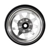Injora 1.3" Stamped Steel -4.05mm Offset Wheels for Micro Crawlers (W1312) Silver