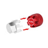 Injora M2.5 Wheel Lock Nuts with Aluminum Cap for 1/18 TRX4M Red