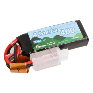 Gens Ace Adventure 400mah 2S1P 7.4v 35c Lipo Battery Pack with JST Plug for RC Crawler