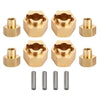 INJORA 7mm Brass Wheel Hex Hub Extenders for Axial SCX24 AX24 Brass 5mm. (+2mm.)