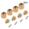 INJORA 7mm Brass Wheel Hex Hub Extenders for Axial SCX24 AX24 Brass 5mm. (+2mm.)
