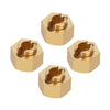 INJORA 7mm Brass Wheel Hex Hub Extenders for Axial SCX24 AX24 Brass 5mm. (+2mm.)