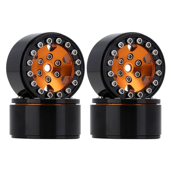 INJORA 1.0" 6-Spokes CNC Beadlock Wheel Rims for 1/24 RC Crawlers (4) (W1026)