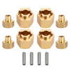 INJORA 7mm Brass Wheel Hex Hub Extenders for Axial SCX24 AX24 Brass 5mm. (+2mm.)