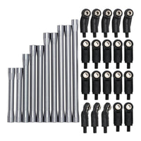 INJORA 10Pcs/Set 313mm Aluminium Links Set Plastic Rod Ends For Axial SCX10 II 90046