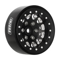 INJORA 1.3" Aluminum Beadlock Wheels For 1/24 1/18 RC Crawler (W1301)-Black