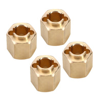 INJORA 4PCS 7mm Brass Wheel Hex Hub Extenders For 1/18 TRX4M (4M-02)