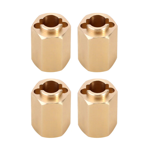 INJORA 4PCS 10mm (+6mm) Brass Wheel Hex Hub Extenders For 1/18 TRX4M (4M-02)
