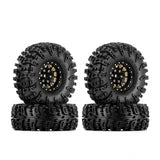 INJORA 87g Brass Swamp Claw 70*27mm S5 Mud Terrain 1.3" Wheel Tires Set for 1/18 1/24 RC Crawler Car