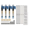 INJORA 43mm Alum. Threaded Double Barrel Shocks with Fake Reservoir for Axial SCX24 Grey (4 Pcs.)