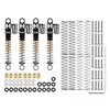 INJORA 43mm Alum. Threaded Double Barrel Shocks with Fake Reservoir for Axial SCX24 Grey (4 Pcs.)
