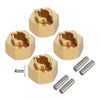 INJORA 7mm Brass Wheel Hex Hub Extenders for Axial SCX24 AX24 Brass 5mm. (+2mm.)