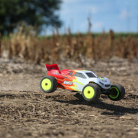 Losi 1/18 Mini-T 2.0 2WD Stadium Truck Brushed RTR, Red/White