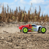 Losi 1/18 Mini-T 2.0 2WD Stadium Truck Brushed RTR, Red/White
