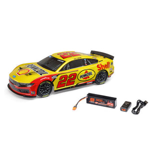 Losi 1/12 NASCAR AWD RC Racecar, Joey Logano No. 22 Shell 2025 Ford Mustang