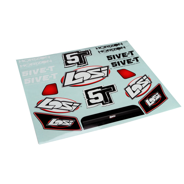 Team Losi Grill, Lights & Logo Sticker Sheet: 5IVE-T