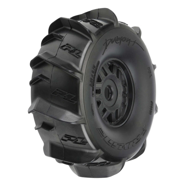 Pro-Line 1/7 Dumont Fr/Rr Sand/Snow Mojave Tires Mounted 17mm Blk Whls (2)