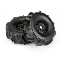 Pro-Line 1/7 Dumont Fr/Rr Sand/Snow Mojave Tires Mounted 17mm Blk Whls (2)