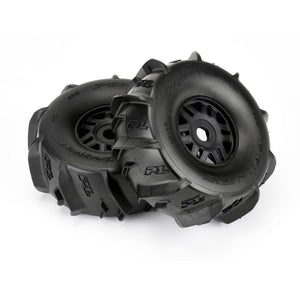 Pro-Line 1/7 Dumont Fr/Rr Sand/Snow Mojave Tires Mounted 17mm Blk Whls (2)