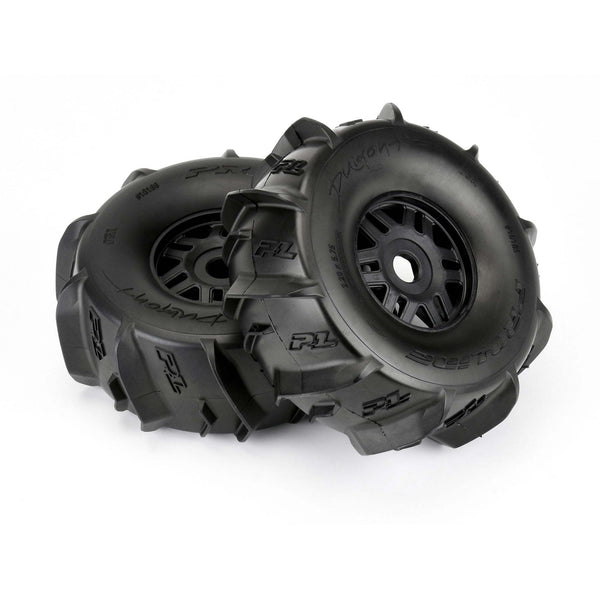 Pro-Line 1/7 Dumont Fr/Rr Sand/Snow Mojave Tires Mounted 17mm Blk Whls (2)