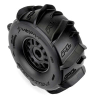 Pro-Line 1/7 Dumont Fr/Rr Sand/Snow Mojave Tires Mounted 17mm Blk Whls (2)