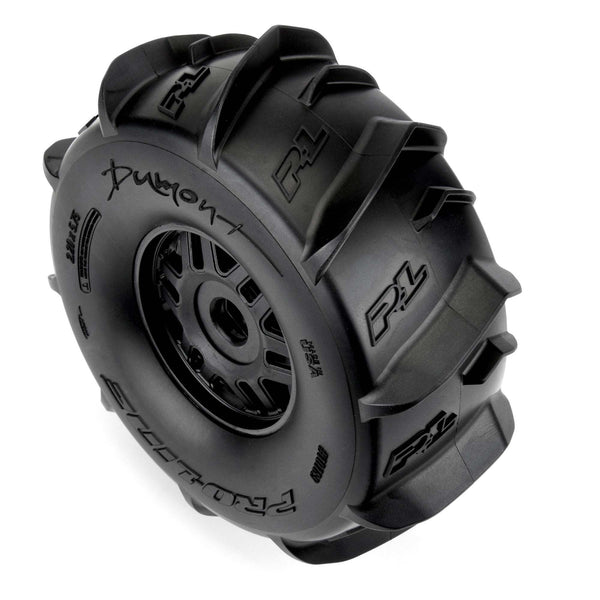Pro-Line 1/7 Dumont Fr/Rr Sand/Snow Mojave Tires Mounted 17mm Blk Whls (2)