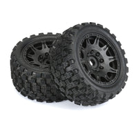 Pro-Line 1/6 Badlands MX57 Front/Rear 5.7" Tires Mounted 24mm Black Raid (2)