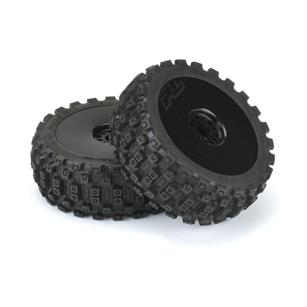 Proline 1/8 Badlands MX M2 Front/Rear Buggy Tires Mounted 17mm Black (2)