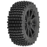 1/8 Gladiator M2 Fr/Rr Buggy Tires Mounted 17mm Black Mach 10 (2)