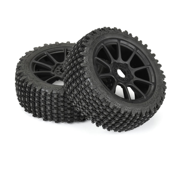Pro-Line 1/8 Gladiator M2 Fr/Rr Buggy Tires Mounted 17mm Black Mach 10 (2)