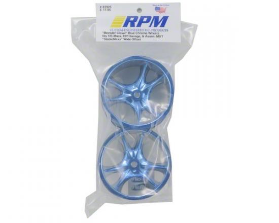 RPM "Monster Clawz" Blue Chrome Wheel (fits Traxxas T-Maxx & E-Maxx)