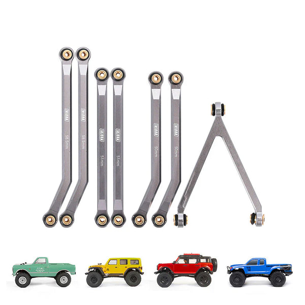 INJORA 7pcs High Clearance Chassis Links for SCX24 C10 JLU Bronco Base Camp