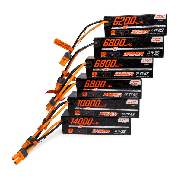 Spektrum 14.8V 6800mAh 4S 120C Smart G2 Pro Basher LiPo: IC5